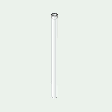 Tubo ø 60 mm lungh. 1 m m/f (bianco)