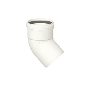 Curva 45° scarico fumi caldaia a condensazione diam. 125 mm. m/f in pp