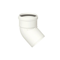 Curva 45° scarico fumi caldaia a condensazione diam. 125 mm. m/f in pp