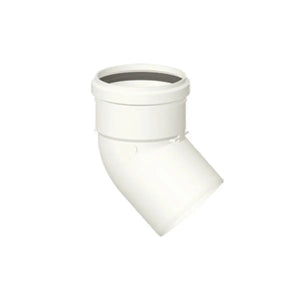 Curva 45° scarico fumi caldaia a condensazione diam. 80 mm. m/f in pp