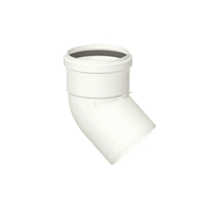 Curva 45° scarico fumi caldaia a condensazione diam. 125 mm. m/f in pp Stabile