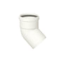 Curva 45° scarico fumi caldaia a condensazione diam. 125 mm. m/f in pp