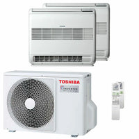 Condizionatore Toshiba Console J2 dual split 9000+12000 BTU inverter A++ unità esterna 4,0 kW Toshiba
