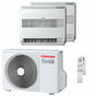 Condizionatore Toshiba Console J2 dual split 9000+12000 BTU inverter A++ unità esterna 4,0 kW Toshiba
