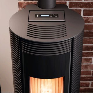 Stufa a pellet Cadel Spin Plus 9 8,5 kW ad aria canalizzata WiFi Ghisa Nero