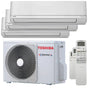 Condizionatore Toshiba Shorai R32 trial split 5000+5000+5000 BTU inverter A++ unità esterna 5,2 kW Toshiba