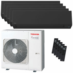 Condizionatore Toshiba SHORAI Edge Black penta split 9000+9000+12000+12000+12000 BTU inverter A++ wifi unità esterna 10 kW