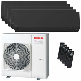 Condizionatore Toshiba SHORAI Edge Black penta split 9000+9000+12000+12000+12000 BTU inverter A++ wifi unità esterna 10 kW