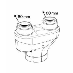 Sdoppiatore fumi Vaillant 80/80 mm - per scaldabagno TurboMAG plus  Vaillant