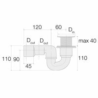 Sifone Valsir per scarico doccia completo in HDPE