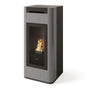 Stufa a pellet Edilkamin Tera H 30 Evo 30 kW Idro WiFi grigio chiaro opaco Edilkamin