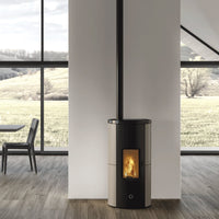 Stufa a pellet EK63 LIKE80 - gruppo Edilkamin - 7,6 kW  ad aria Tortora