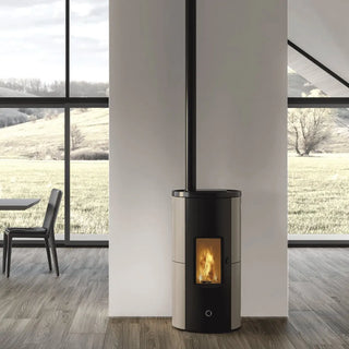 Stufa a pellet EK63 LIKE80 - gruppo Edilkamin - 7,6 kW  ad aria Tortora EK63