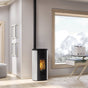Stufa a pellet EK63 LIKE80 - gruppo Edilkamin -  7,6 kW ad aria Bianco perla