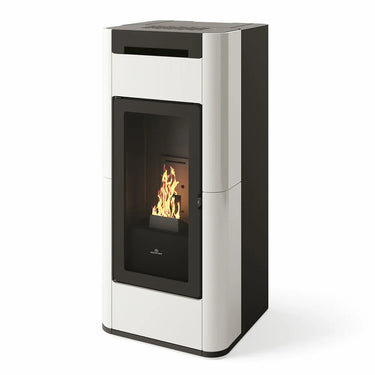 Stufa a pellet Edilkamin Tera H 25 Evo 25 kW WiFi Idro Bianco Panna Edilkamin