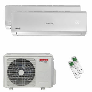 Condizionatore Ariston ALYS R32 dual split 9000+9000 BTU inverter A++  unità esterna 5.3 kW