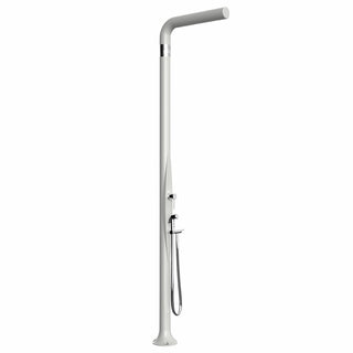 Doccia da giardino Arkema Funny Yang con doccino estraibile Bianco