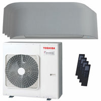 Condizionatore Toshiba Haori quadri split 12000+12000+12000+12000 BTU inverter A++ wifi unità esterna 8 kW