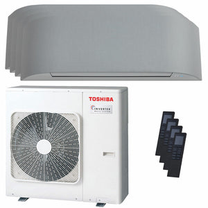 Condizionatore Toshiba Haori quadri split 7000+9000+9000+12000 BTU inverter A++ wifi unità esterna 8 kW
