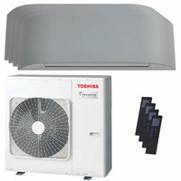 Condizionatore Toshiba Haori quadri split 7000+7000+9000+16000 BTU inverter A++ wifi unità esterna 8 kW Toshiba