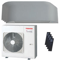 Condizionatore Toshiba Haori quadri split 9000+9000+12000+12000 BTU inverter A++ wifi unità esterna 8 kW