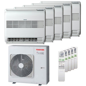 Condizionatore Toshiba Console J2 penta split 9000+9000+9000+9000+9000 BTU inverter A++ unità esterna 10,0 kW