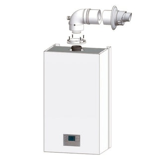 Kit scarico fumi coassiale parete orizzontale universale ø 60/100 M/F caldaie a condensazione