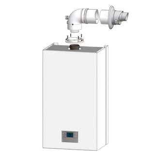 Kit scarico fumi coassiale parete orizzontale universale ø 60/100 M/F caldaie a condensazione Stabile