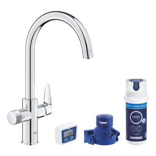Depuratore acqua Grohe Blue Pure StartCurve kit miscelatore lavello cucina + filtro Grohe