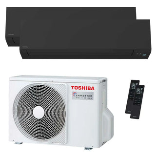 Condizionatore Toshiba SHORAI Edge Black dual split 7000+7000 BTU inverter A+++ wifi unità esterna 3.3 kW Toshiba