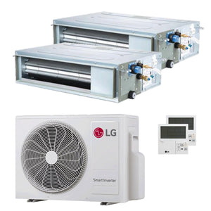 Condizionatore LG Canalizzabile CL dual split 9000+12000 BTU inverter A+++  unità esterna 4.1 kW