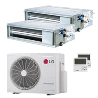 Condizionatore LG Canalizzabile CL dual split 9000+9000 BTU inverter A+++  unità esterna 4.7 kW LG