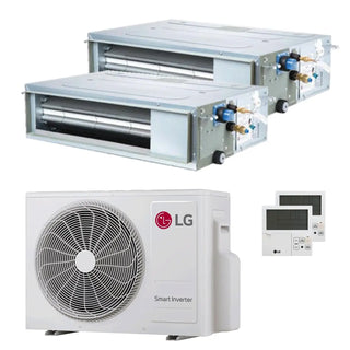 Condizionatore LG Canalizzabile CL dual split 9000+9000 BTU inverter A+++  unità esterna 4.1 kW LG