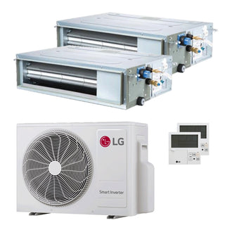 Condizionatore LG Canalizzabile CL dual split 9000+9000 BTU inverter A+++  unità esterna 4.7 kW LG