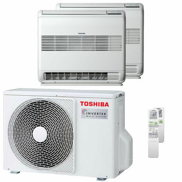 Condizionatore Toshiba Console J2 dual split 12000+12000 BTU inverter A++ unità esterna 5,2 kW