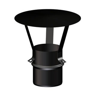 Cappello cinese diam. 100 mm per scarico fumi stufa a pellet e caldaia a pellet Stabile