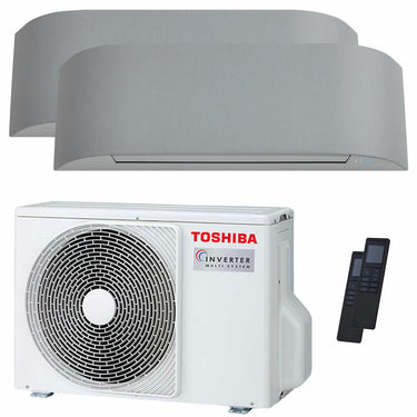 Condizionatore Toshiba Haori dual split 9000+9000 BTU inverter A++ wifi unità esterna 5,2 kW