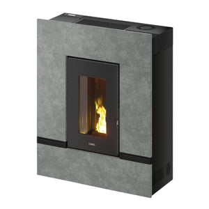 Stufa a pellet Cadel Mithos Plus 12 PS 12 kW ad aria canalizzata - WiFi Pietra Serpentino