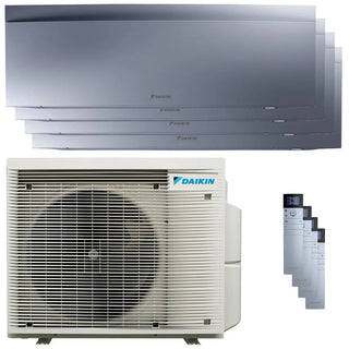 Condizionatore Daikin Emura 3 quadri split 7000+7000+9000+15000 BTU inverter A+ wifi unità esterna 6.8 kW Silver Daikin
