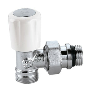 Valvola a squadra termostatizzabile Caleffi serie 338 allacci 3/8" per radiatori