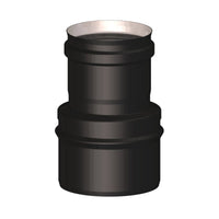 Riduttore f/m diam. maschio 100 mm ridotto a femmina 80 mm. per scarico fumi stufa a pellet e caldaia a pellet