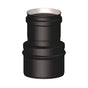 Riduttore f/m diam. maschio 100 mm ridotto a femmina 80 mm. per scarico fumi stufa a pellet e caldaia a pellet