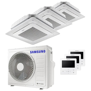 Condizionatore Samsung Cassetta Windfree 4 vie trial split 7000+9000+12000 BTU inverter A++ unità esterna 6,8 kW Samsung