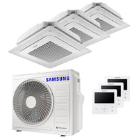 Condizionatore Samsung Cassetta Windfree 4 vie trial split 9000+12000+12000 BTU inverter A++ unità esterna 6,8 kW Samsung
