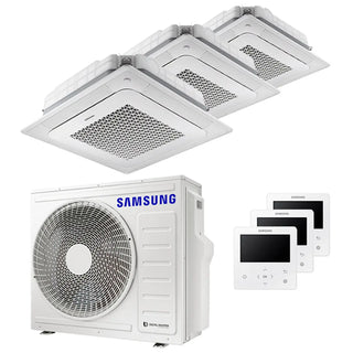 Condizionatore Samsung Cassetta Windfree 4 vie trial split 7000+9000+12000 BTU inverter A++ unità esterna 6,8 kW Samsung
