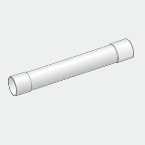 Tubo doppio bicchiere ø 35 mm - lunghezza 0,50 m f/f (bianco)