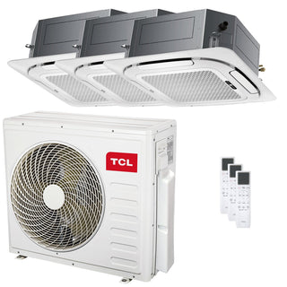 Condizionatore TCL Cassetta 4 vie Serie S trial split 12000+12000+18000 BTU inverter A++ wifi unità esterna 9.4 kW TCL