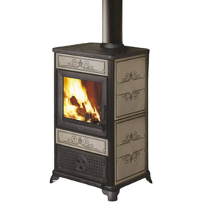Stufa a legna FANCY EVO EK63 - Gruppo Edilkamin 11 kW ad aria Tortora EK63