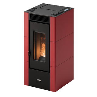 Stufa a pellet Cadel Cristal 6 ad aria 5,5 kW - WiFi ROSSO Cadel