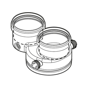 Kit sdoppiato scarico fumi Bosch FC-CA80 Ø80/125 a 80-80 mm - SERIE CONDENS